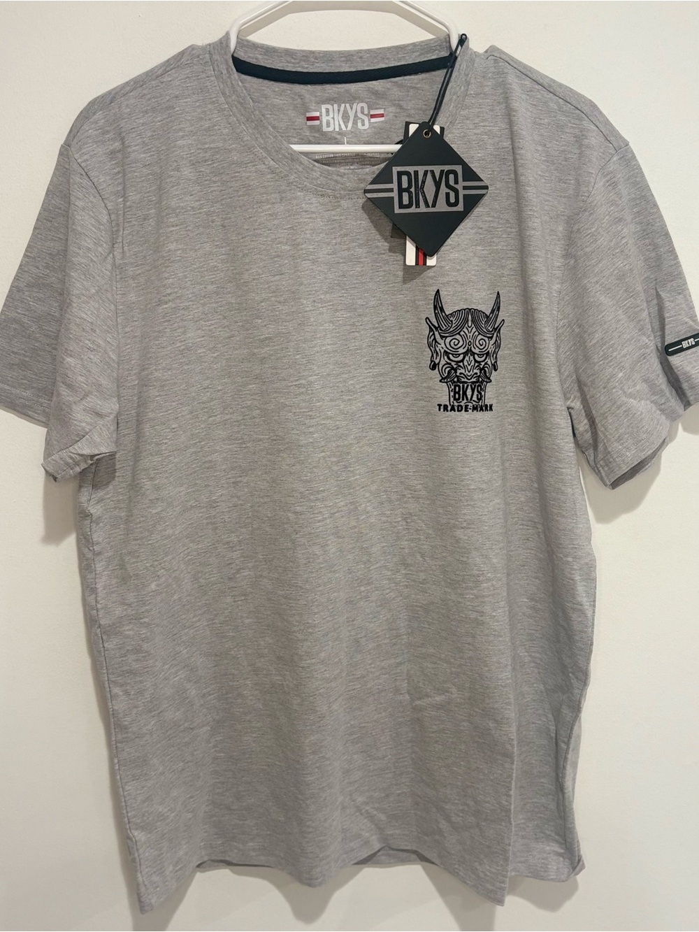 BKYS Men's Heather Gray Graphic Crew Neck T-Shirt
